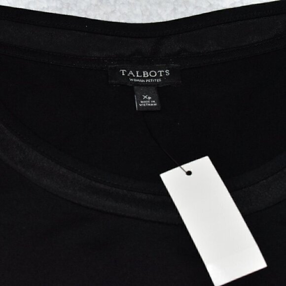Talbots Woman Petites Black Sleeveless Pullover Top Size XP - Picture 3 of 8